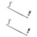 Alipis 2pcs Kitchen Utensil Hanger Traceless Towel Rack Coat Hanger Stainless Steel Kitchen Rack Silverx2pcs 22*7cmx2pcs