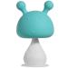 Silicone Mushroom Teether Toy for Babies 0-24 Months - Cyan | Soft Infant Sensory Chew Toy with Ring for Gums Grasping and Sucking - Buy Online on GoSupps.com