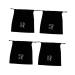 OHPHCALL 4 Pcs Velvet Bag Hair Tool Travel Bag Hair Dryer Bag for Travel Hairdryer Bag Blow Dryer Bag Flannel 30.00X26.00X0.50CMx2pcs Blackx2pcs