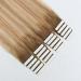 ABH AMAZINGBEAUTY Rooted Highlights Remy Tape in Hair Extensions 16 20pcs 50g Ash Brown Dirty Blonde Platinum Blonde R8-12/60 - Buy Online on GoSupps.com