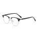 Eyeglasses Blue Light Blocking Computer Readers Classic Reading Glasses Anti UV Flat Light Mirror for Women/Men +350 Black-silver