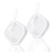 LELE LIFE 2pcs Small Portable Jewelry Box with Silicone Strap  Press to Open  Cotton Swab Holder  Hair Tie Organizer  Rings  Earrings  Hair Clips  Dental Floss Organizer  White