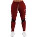 PIDOGYM Men's Red Track Pants - Slim Fit Athletic Joggers with Zipper Pockets, Medium - Buy Online on GoSupps.com