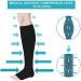 Buy Open Toe Flight Compression Stockings for Men & Women | 20-30 mmHg Graded Support Knee-High Calf Sleeves - Ideal for Travel & Pregnancy (M-Black) - Buy Online on GoSupps.com