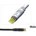 60cm Alliteqwe E-Bike 9Pin Motor Extension Cable - Waterproof Hub Motor Connector, Black - Buy Online on GoSupps.com