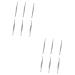 JOJOFUNY 12 STK Succulent Bonsai tweezers Reptile accessories Aquarium accessories grass garden cactus tweezers Food tweezers for reptiles straight for pink steel seafood manual 16x1.5cmx2pcs silverx2stk