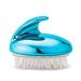 Scalp massager shampoo brush gold blue tender multifunctional creative scalp-meridian massage dewirerrer shampoo brush (color: blue) bluew
