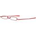 KoKoBin Mini Slim Reading Glasses - Spring Hinge Metal Unisex Visual Aid +3.0 with Case (Red) - International Shipping Available - Buy Online on GoSupps.com