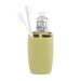 Joplax Matt ceramic Decorative bathroom tooth storage Organizer owner stand for electrical toothbrush/toothpaste-compact design for worktop vanity-green green green