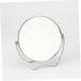 FOMIYES Rotating Vanity Mirror - Double Sided Foldable Desktop Makeup Mirror with Stand - Silver 10x10cm - Buy Online on GoSupps.com
