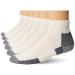 thorlos unisex-adult Jmx Maximum Cushion Ankle Running Socks Large White/Navy (6 Pair)