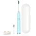 WISSBLUE Electric Toothbrush - USB Rechargeable smart sonic toothbrush travel Set care with Smart Timer - Deep Clean  2 Replacement Heads  5 Modes Brushing for Adults and Kids (Sky Blue)