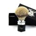 Premium 100% Badger Hair Shaving Brush - Silver Tip Vintage Style for Effortless Shaving - Buy Online on GoSupps.com