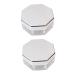 SHERCHPRY 2 Sets Octagonal Loose Powder Box Sponge Holder Powder Makeup Case Cosmetic Powder Case Loose Powder Containers Loose Powder Holder Makeup Powder Case Cosmetic Rack Pp