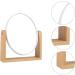 LOTIKO Double Sided Makeup Mirror with Bamboo Stand - 1X/3X Magnification, 360 Swivel, Oval Vanity Mirror for Beauty Gifts - Buy Online on GoSupps.com