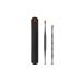 SSWERWEQ Ear wax removal tool 360 Swab Ear Wax Removal Tool Ear Cleaning Sticks Earpick Remover Silicone Ear Pick Double Ear Cleaner (Color : Schwarz) Black