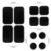 12 pieces mixed set electrodes/pads for TENS EMS stimulation device with 2mm connection various sizes