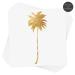 GOLDEN PALM Set of 10 Premium Waterproof Metallic Gold Tropical Temporary Foil Flash Tattoos - Beach Party Favor & Supplies - Buy Online on GoSupps.com