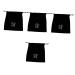 PLAFOPE 4 Pcs Hair Dryer Storage Bag Dryer Portable Drawstring Bags Hair Dryer Bag Hotel Plush Flannel Black