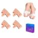 2 Pairs Toe Spacers & Metatarsal Silicone Ball of Foot Cushions Pads Gel Toe Separator Forefoot Pads Relief Foot and Bunion Pain Plantar Fasciitis Hammer Toe Blister Corns Beige