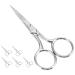 POPETPOP Eyebrow Scissors 6pcs Stainless Steel Facial Hair Scissors Small Grooming Scissors Eyebrow Grooming Trimming Makeup Tools for Nose Hair Mustache Beard Eyelashes