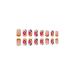 French Colored Flowers Short Square Fake Nails - 24 PCS, Glue on Nails for Women, Girls, Teens - with Glue Sticker and Nail File - Buy Online on GoSupps.com