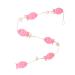 Yardenfun 1 Pc Decor Wedding Ornament Mini Beach Ornament Door Fish Hanging Ornament Pendant Curtain Wooden Pink 102X4.2CM