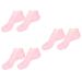 minkissy 3 Pairs Sock Exfoliating Titanium Ear Pick Beauty Care Essential Oil Silicone Gel Spa Moisturizing Cotton Gel Booties Moisturizing Heel Sleeves High Heel Cosmetic Sebs Pink Miss