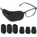 6 Pairs Non-Woven Fabric Eye Patches Medium and Large Size Treat Lazy Eye/Astigmatism Eye Patches for Adults and Kids
