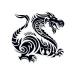 Kanji Yin Yang Dragon Black Temporary Tattoos Set - Pack of 10 - Buy Online on GoSupps.com