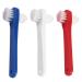 Healvian Denture Brush Toothbrush 3Pcs Denture Brush Dual Head Toothbrushes Hard Denture Cleaning Brush Denture Toothbrush Cleaning for False Teeth Cleaning Dental Brush