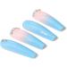 Brishow Coffin False Nails - Long Blue Flower Fake Nails | 24pcs Ballerina Acrylic Stick on Nails for Women and Girls - Buy Online on GoSupps.com