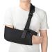Universal Arm Sling Adjustable Soft Padded Shoulder Strap for Adults Unisex Black