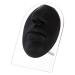 OLYCRAFT Black Silicone Nose Mouth Model with Acrylic Display Stands Soft Silicone Flexible Model Rubber Nose Mouth Displays Model for Practicing Piercing Jewelry Display Teaching Instructions Nose and Mouth