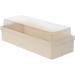 Restaurantware Taipei 7.5 Inch Rectangle Long Straight Lids - 100 Clear Plastic Lids for 18 oz Wooden Containers - Buy Online on GoSupps.com