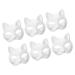Homoyoyo 6 pieces of cat mask Therian-Masks DIY Unpainted masquerade-tissue paper White masquerade from paper mache for masquerade-Halloween-cosplay masks costume party gifts