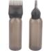 JIHUOO 2 Pcs 6 Ounce Plastic Root Comb Applicator Bottle Hair Dye Color Comb Bottle Hair Oil Applicator Bottle Hair Dye Container Applicator Bottle with Graduated Scale Black - Buy Online on GoSupps.com