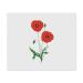 Azeeda 2 x Microfiber Cleaning Cloths "Poppies with Buds and Leaf" (LC00021932)
