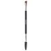 ENERGY Duo Eyebrow Brush Angled Eye Brow Brush and Spoolie Brushes Ultra Firm Thin Eyeliner Brush Premium Synthetic Eye Makeup Brush for Liquid Gel Cream Brow Eyeliner Defining Applicator Black Silver/Black