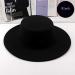 Classic Black Flat Top Fedora Hat for Unisex - Brim Church Derby Cap - Buy Online on GoSupps.com