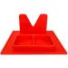 Silicone Media Mat with Tablet/Phone Stand for Kids - Coral | Dishwasher Safe - Buy Online on GoSupps.com
