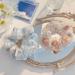 KDDOM 2 PCS Embroidery Tulle Flower Hair Scrunchie Set - Vintage Hair Loop for Girls and Women (Pink Blue) - Buy Online on GoSupps.com