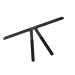VINTORKY Makeup Kits Embroidery Eyebrow Ruler Household Tools Nose Triangle Ruler Stainless Steel Eyebrow Trimming Makeup Gadgets 13.8x7cm Black