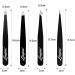 Longivia High-Quality Stainless Steel Eyebrow Tweezers - 4 Piece Set Test Winner for Precision Plucking & Splinter Removal - Buy Online on GoSupps.com