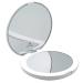 MIRRORVANA LED Lighted Travel Mirror with 7X/1X Magnification - Light Up Compact Makeup Mirror - Small Portable Circle Mirror for Pocket or Purse - 5 Round - Believe in Yourself Design
