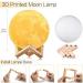 AGM 3D Moon Lamp 15cm - USB Rechargeable Touch Night Light with Wooden Stand | 5.9 Inch | Perfect for Bedrooms | 2 Colors - Buy Online on GoSupps.com