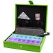 Leather 7 Day AM/PM Pill Organizer - Green | International Shipping Available - Buy Online on GoSupps.com