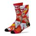 FBF - NFL Player Stripe Mens & Womens Game Day Crew Socks Patrick Mahomes - Kansas City Chiefs Medium