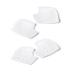 Silicone Heel Protectors 4Pcs Heel Cups Ankle Protectors for Plantar Fasciitis Relief Gel Heel Pads Cushion Prevent Blisters Soft Gel Ankle Sleeves Pads Rubber Guards for Men & Women (White)