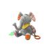 BUDINOQUE Elephant Toy  Baby Activity and Teething Toy with Multi-Sensory Rattle and Textures